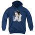 ELVIS PRESLEY/BLUE PROFILE - YOUTH PULLOVER HOODIE - NAVY