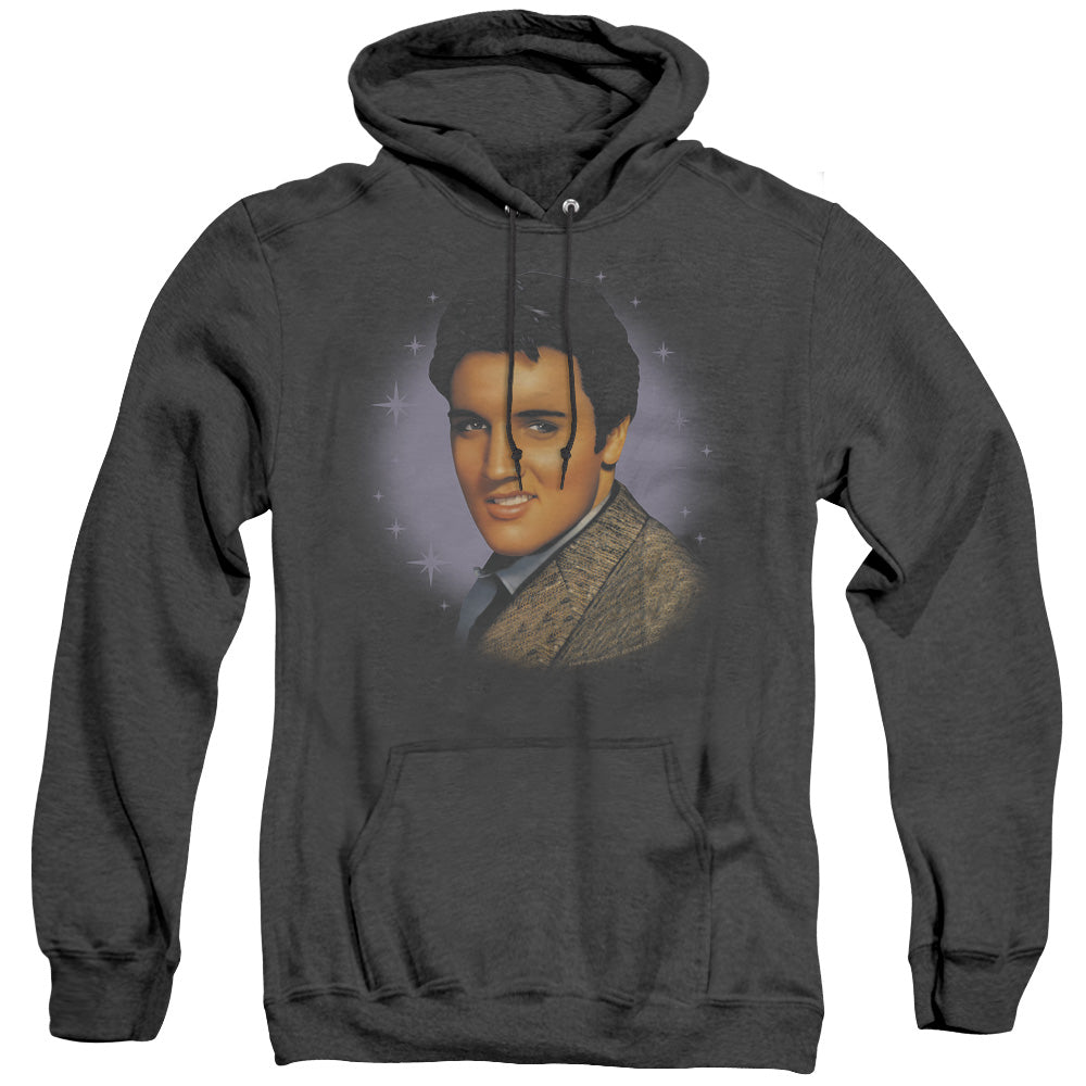 ELVIS PRESLEY/STARLITE - ADULT HEATHER HOODIE - BLACK