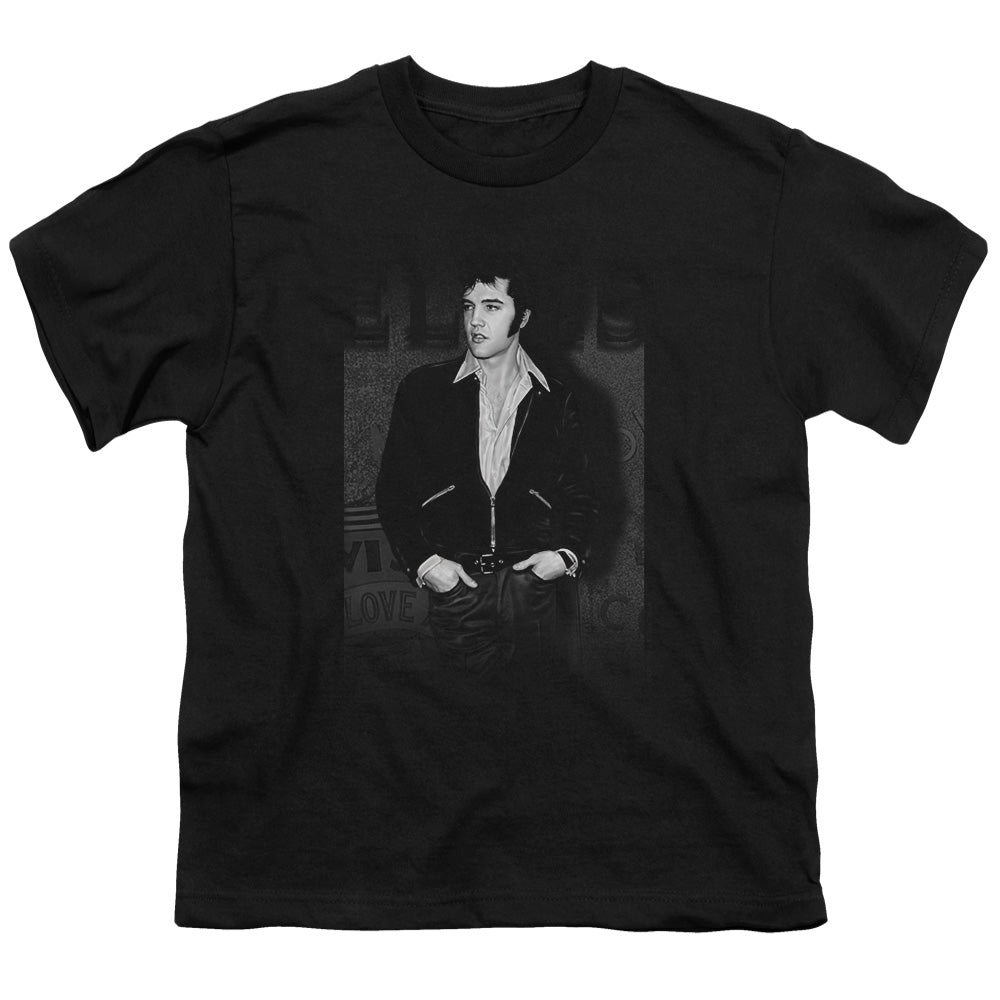 ELVIS PRESLEY/JUST COOL - S/S YOUTH 18/1 - BLACK