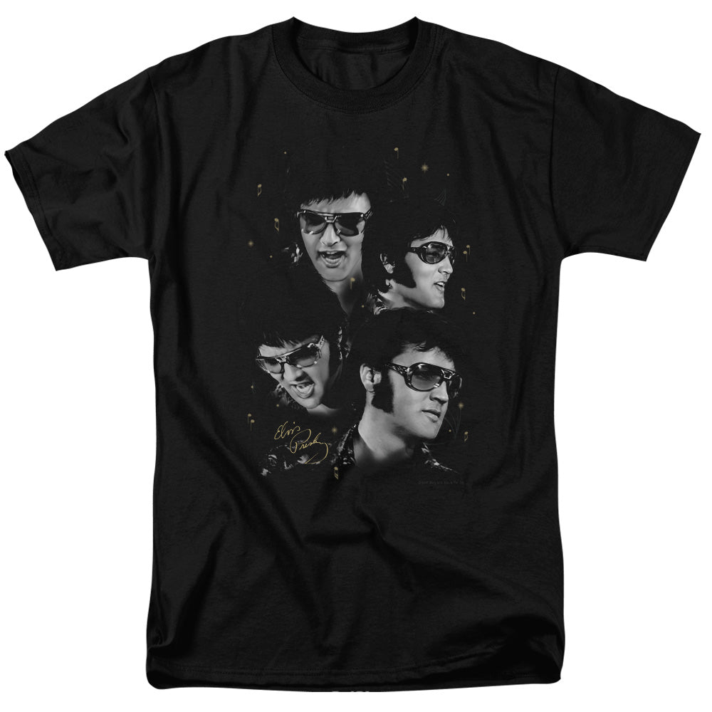 ELVIS PRESLEY/FACES - S/S ADULT 18/1 - BLACK