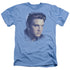 ELVIS PRESLEY/BIG PORTRAIT - ADULT HEATHER - LIGHT BLUE