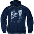 ELVIS PRESLEY/REVERENT - ADULT PULLOVER HOODIE - NAVY