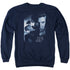 ELVIS PRESLEY/REVERENT - ADULT CREWNECK SWEATSHIRT - NAVY