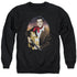 ELVIS PRESLEY/RED SCARF #2 - ADULT CREWNECK SWEATSHIRT - BLACK