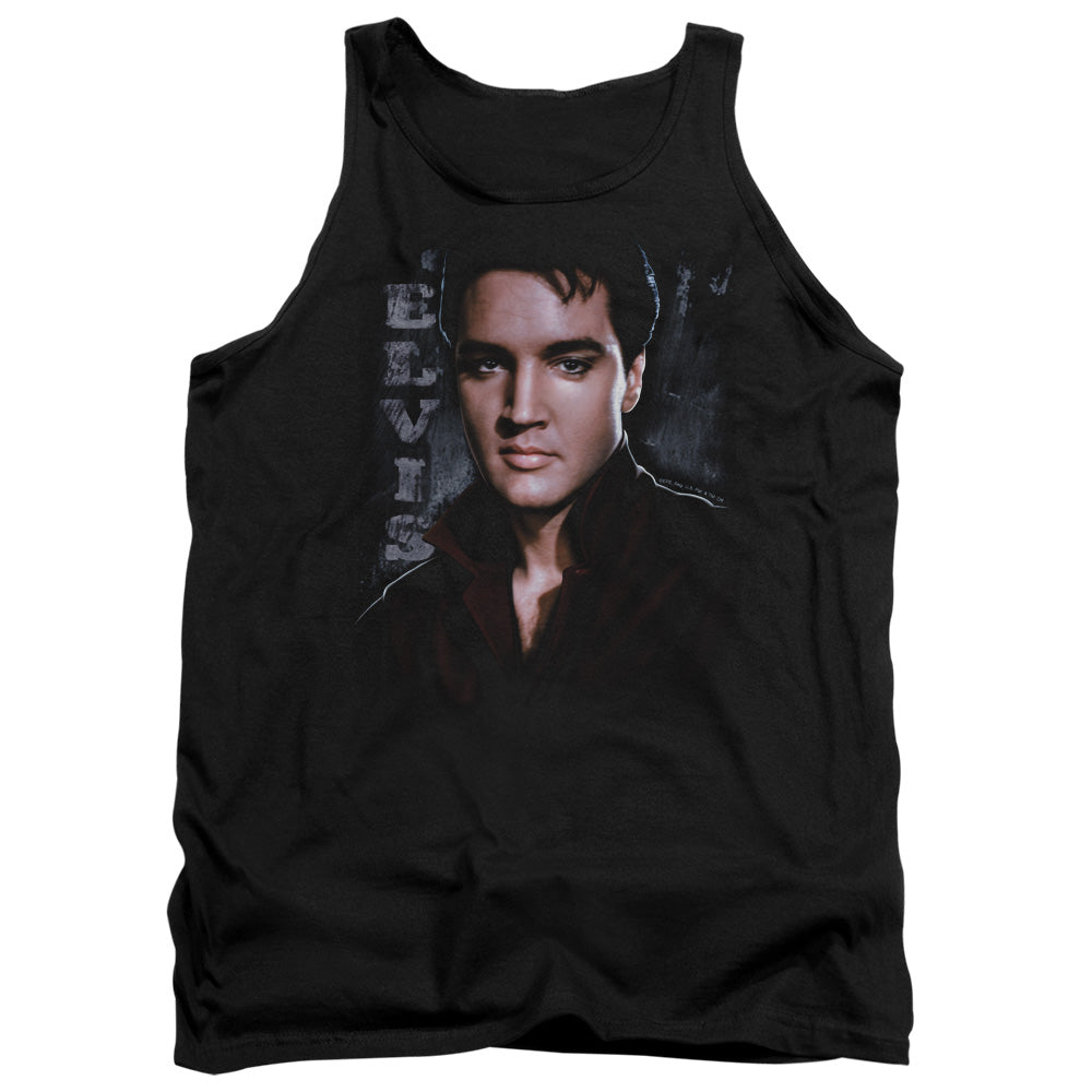 ELVIS PRESLEY/TOUGH - ADULT TANK - BLACK