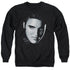 ELVIS PRESLEY/BIG FACE - ADULT CREWNECK SWEATSHIRT - BLACK