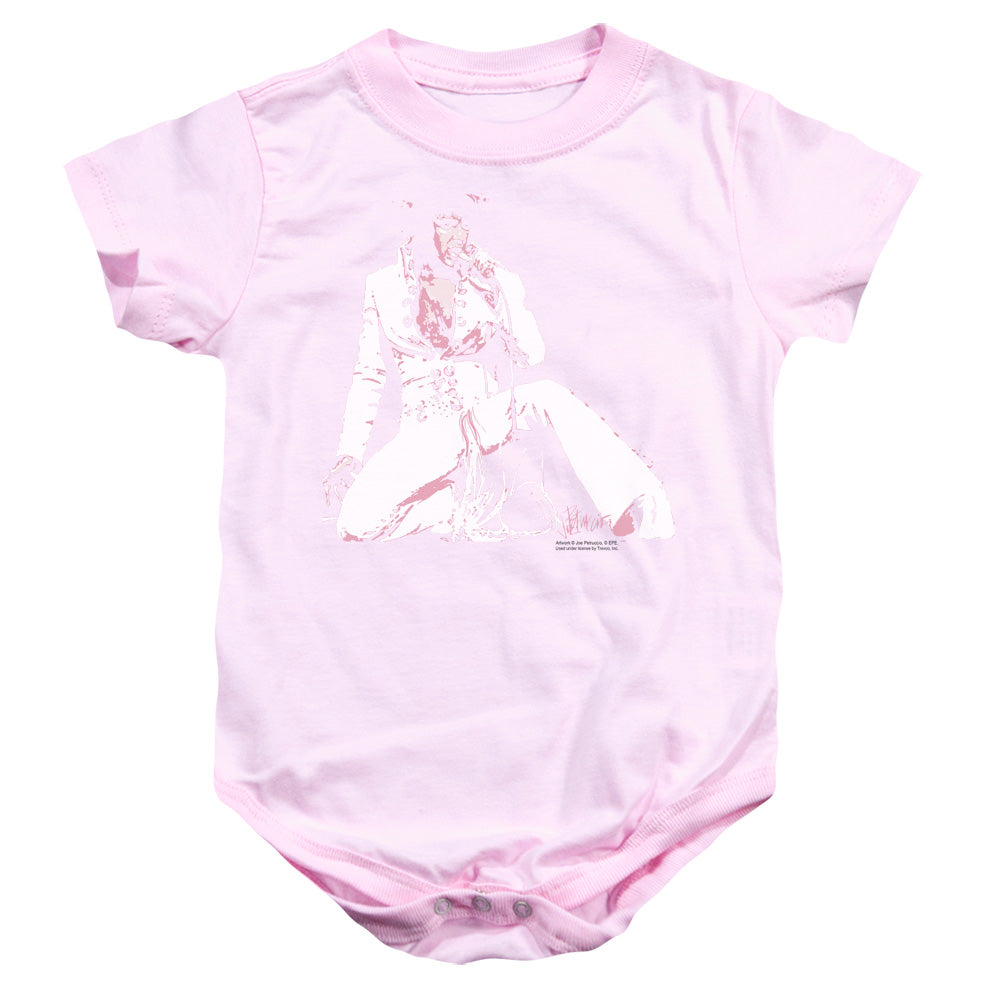 ELVIS PRESLEY/PLEASE LOVE ME - INFANT SNAPSUIT - PINK