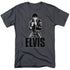 ELVIS PRESLEY/LEATHER - S/S ADULT 18/1 - CHARCOAL