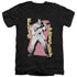 ELVIS PRESLEY/PINK ROCK - S/S ADULT V-NECK 30/1 - BLACK