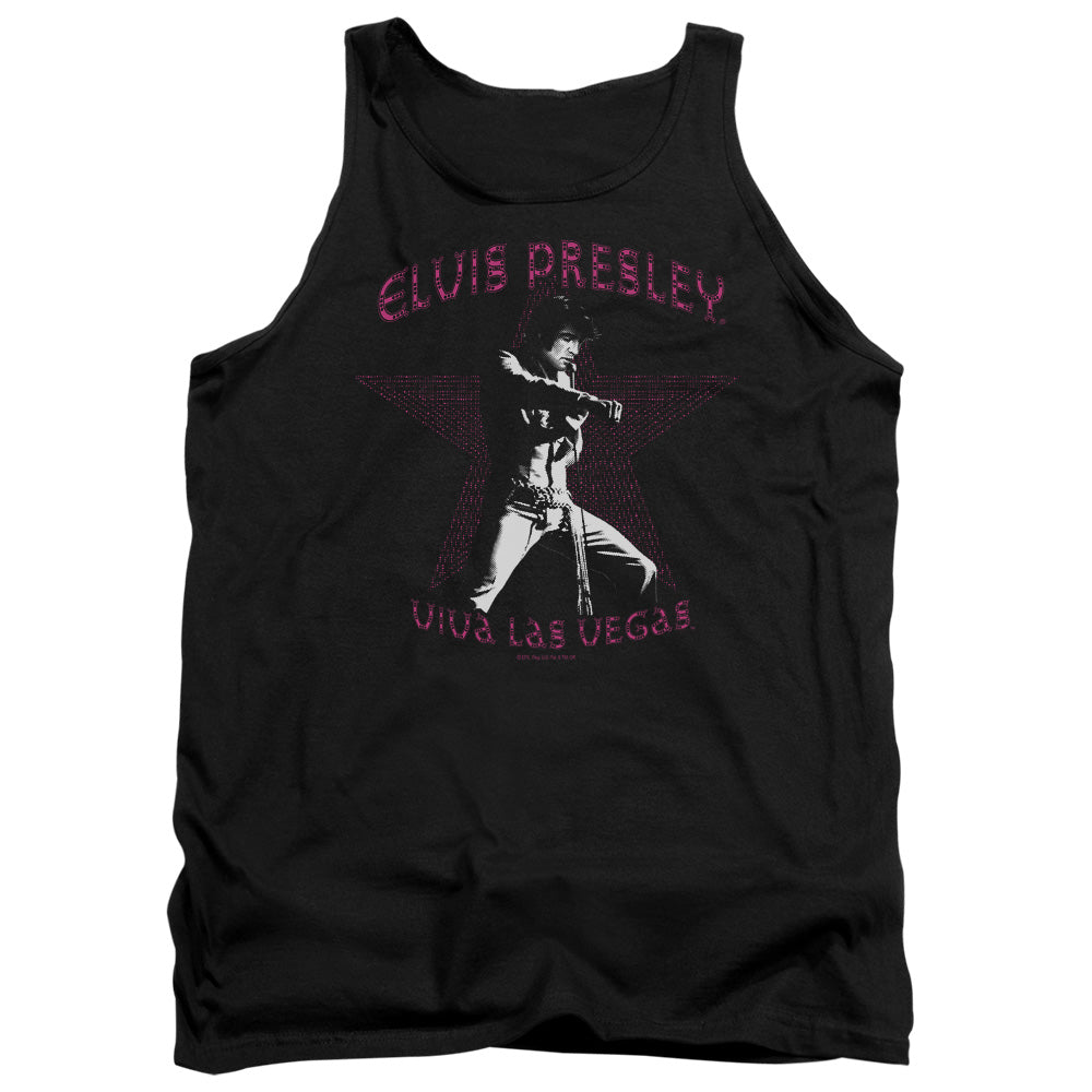 ELVIS PRESLEY/VIVA LAS VEGAS STAR - ADULT TANK - BLACK