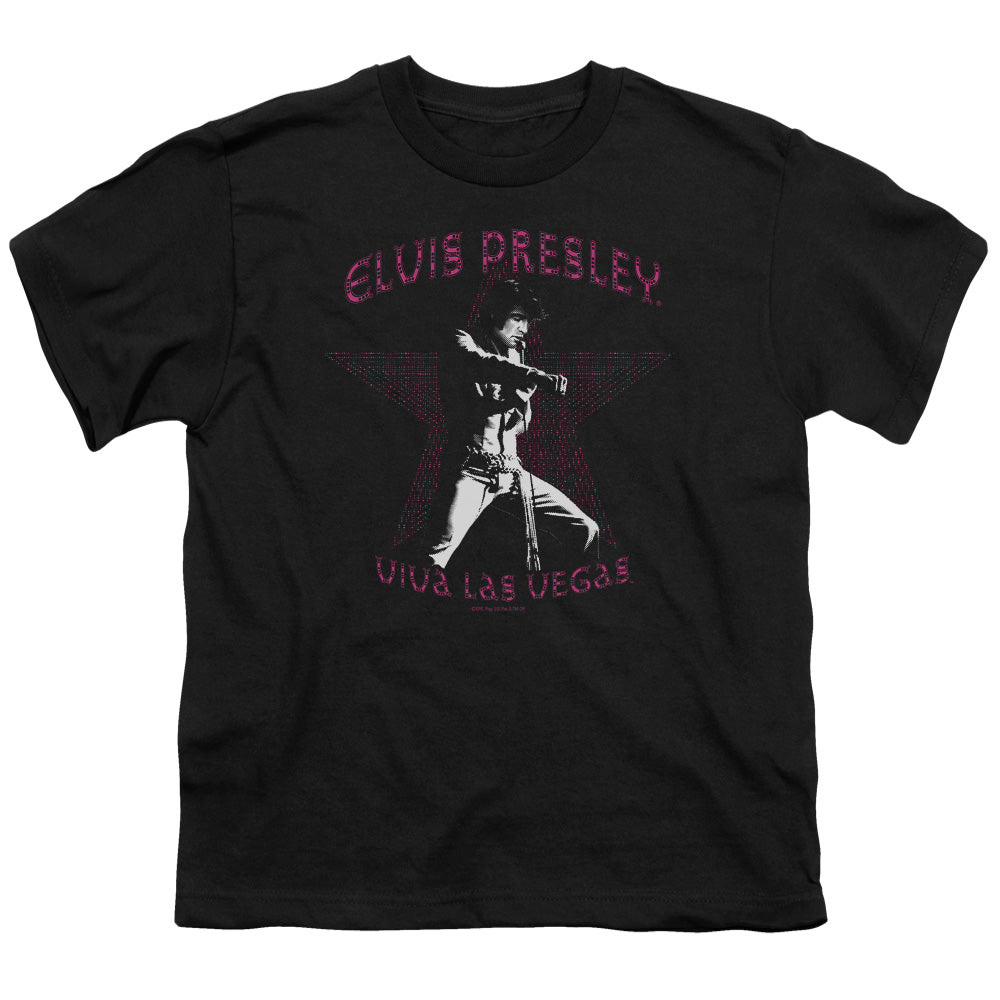 ELVIS PRESLEY/VIVA LAS VEGAS STAR - S/S YOUTH 18/1 - BLACK
