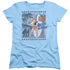 ELVIS PRESLEY/BLUE HAWAII POSTER - S/S WOMENS TEE - LIGHT BLUE