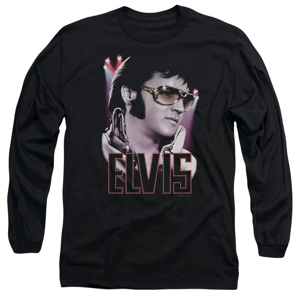 ELVIS PRESLEY/70S STAR - L/S ADULT 18/1 - BLACK
