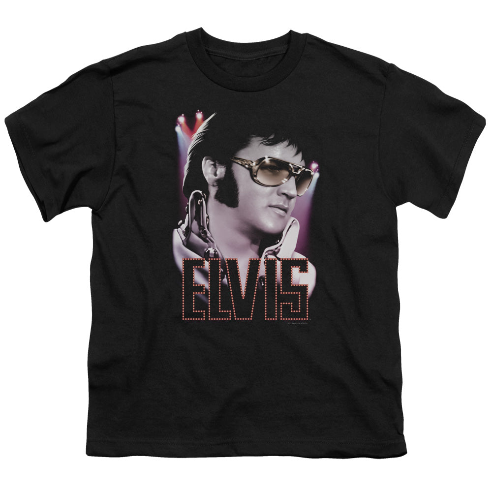ELVIS PRESLEY/70S STAR - S/S YOUTH 18/1 - BLACK