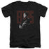 ELVIS PRESLEY/RED GUITARMAN - S/S ADULT V-NECK 30/1 - BLACK