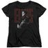 ELVIS PRESLEY/RED GUITARMAN - S/S WOMENS TEE - BLACK