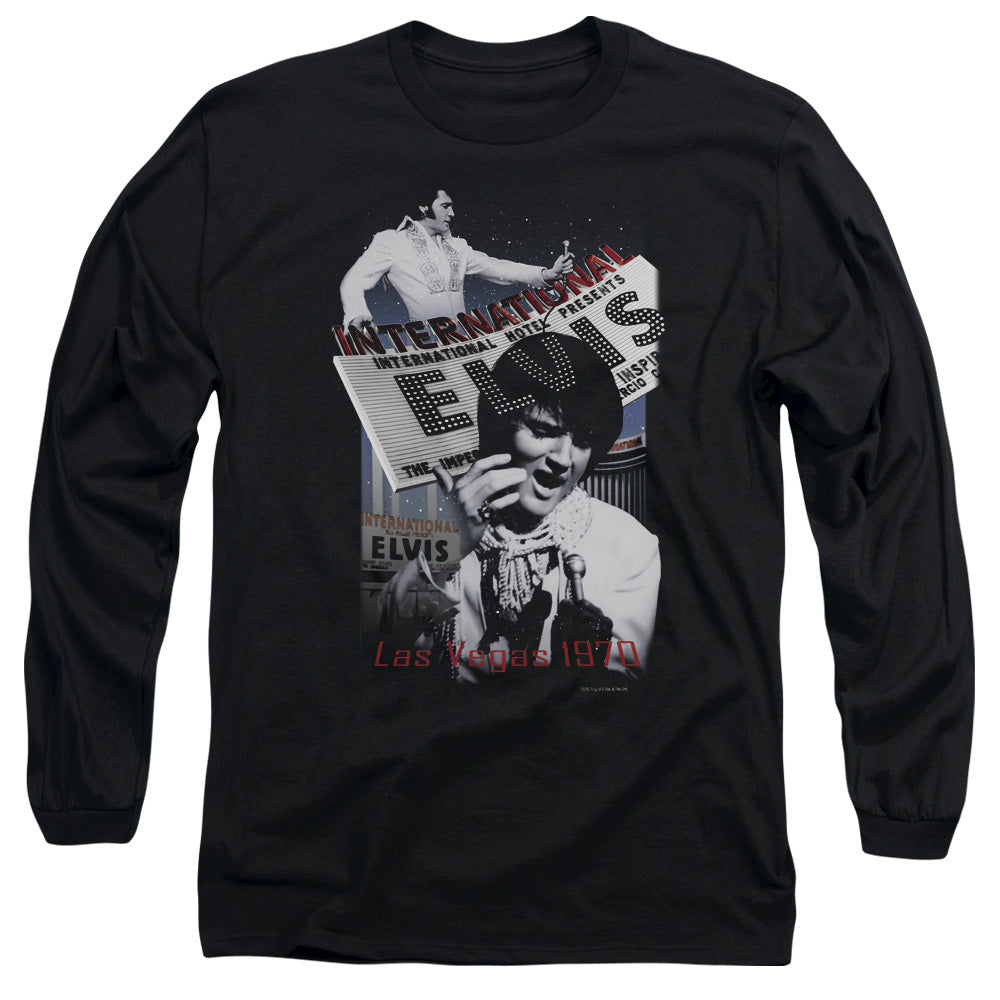 ELVIS PRESLEY/INTERNATIONAL HOTEL - L/S ADULT 18/1 - BLACK