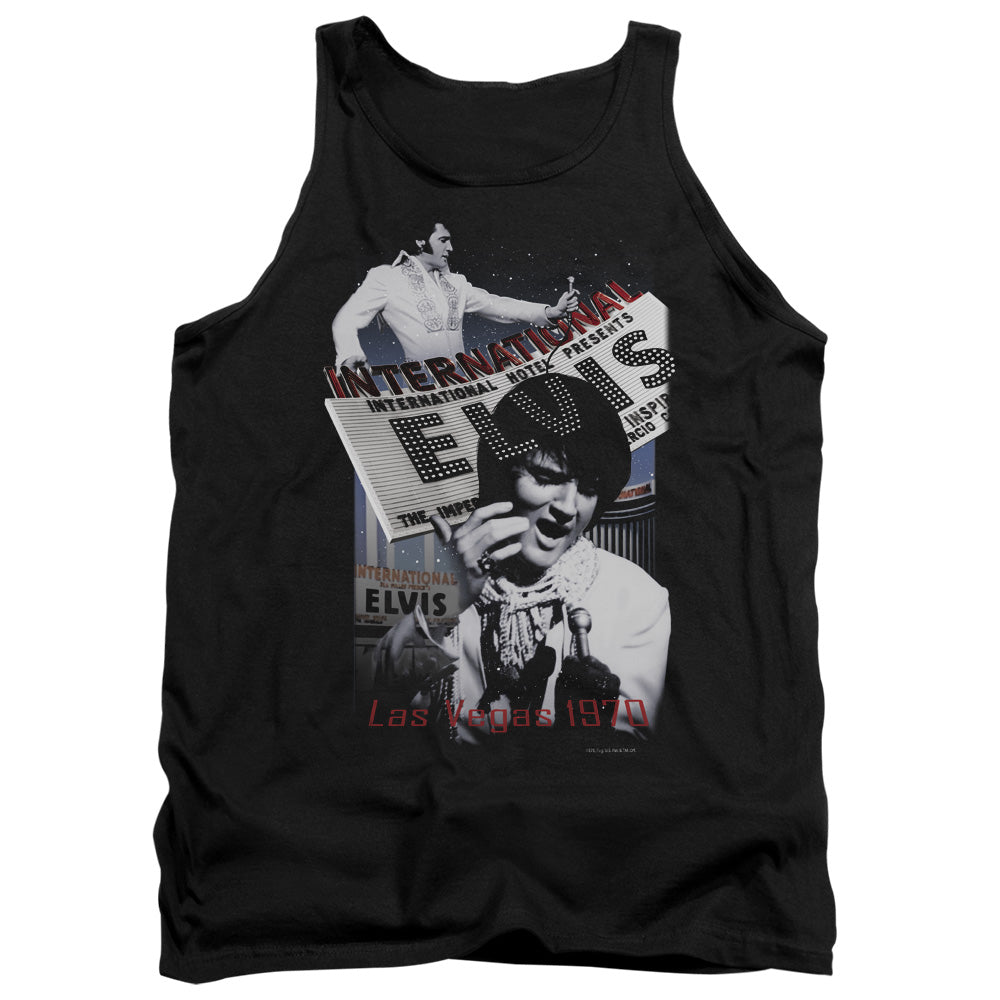 ELVIS PRESLEY/INTERNATIONAL HOTEL - ADULT TANK - BLACK