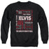 ELVIS PRESLEY/WHOLE LOTTA TYPE - ADULT CREWNECK SWEATSHIRT - BLACK