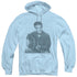 ELVIS PRESLEY/REPEAT - ADULT PULLOVER HOODIE - LIGHT BLUE