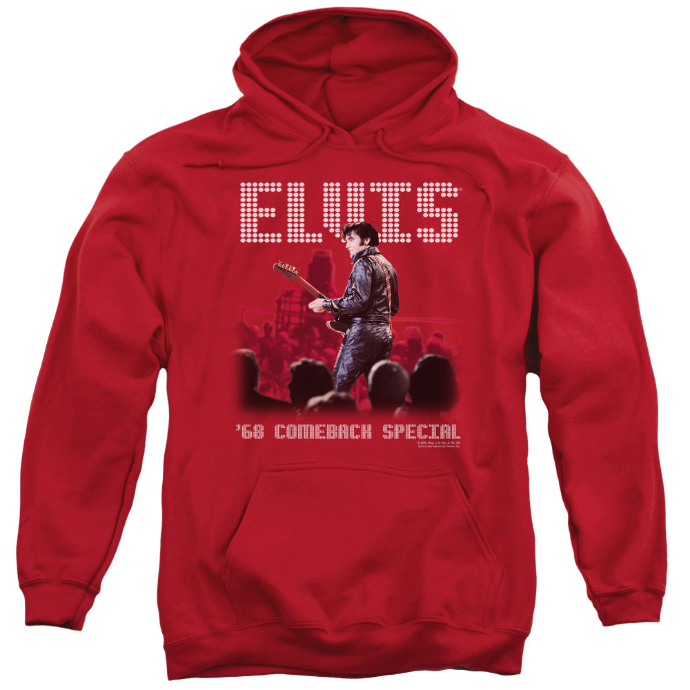 ELVIS PRESLEY/RETURN OF THE KING - ADULT PULLOVER HOODIE - RED