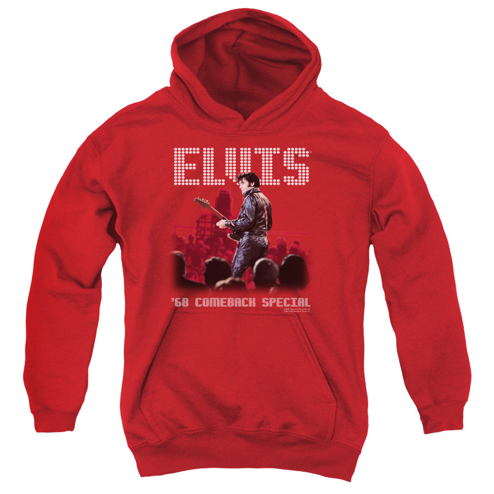 ELVIS PRESLEY/RETURN OF THE KING - YOUTH PULLOVER HOODIE - RED