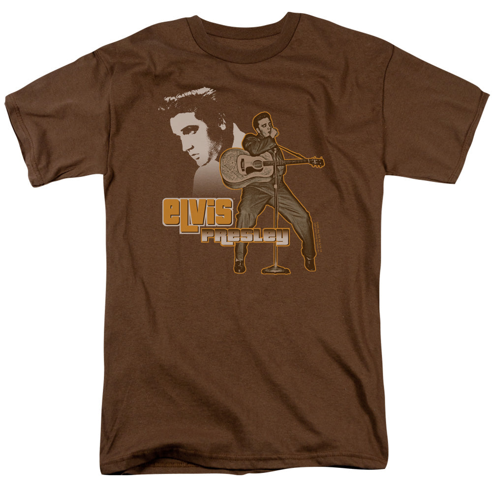 ELVIS PRESLEY/THE HILLBILLY CAT - S/S ADULT 18/1 - COFFEE