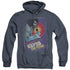ELVIS PRESLEY/ON TOUR POSTER - ADULT HEATHER HOODIE - NAVY