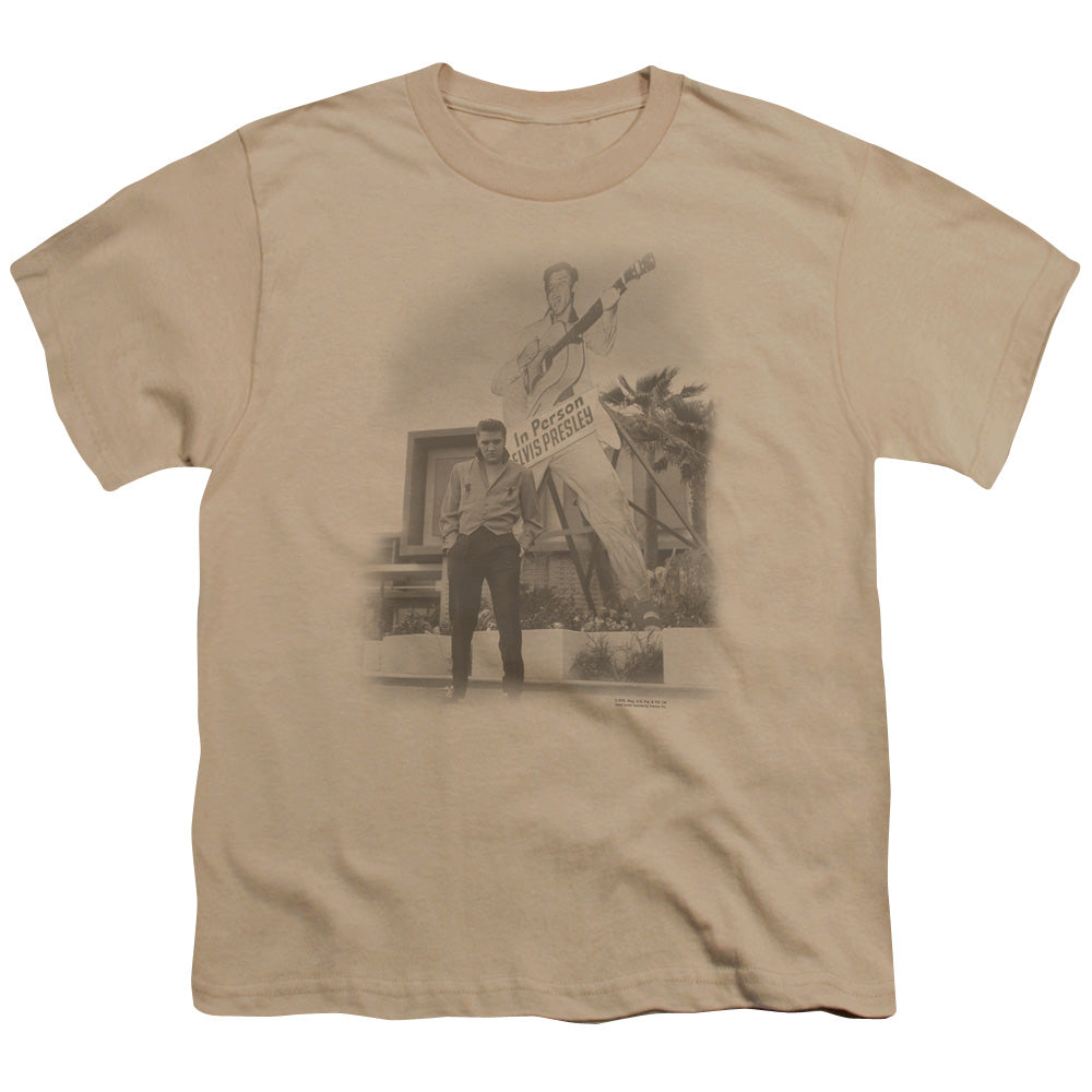 ELVIS PRESLEY/LARGER THAN LIFE - S/S YOUTH 18/1 - SAND