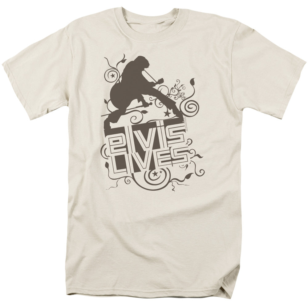 ELVIS PRESLEY/ELVIS LIVES - S/S ADULT 18/1 - CREAM