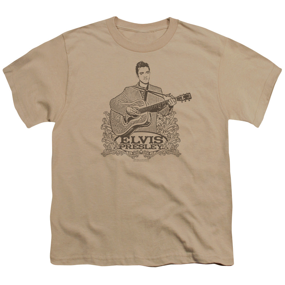 ELVIS PRESLEY/LAURELS - S/S YOUTH 18/1 - SAND