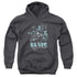 ELVIS PRESLEY/68 LEATHER - YOUTH PULLOVER HOODIE - CHARCOAL