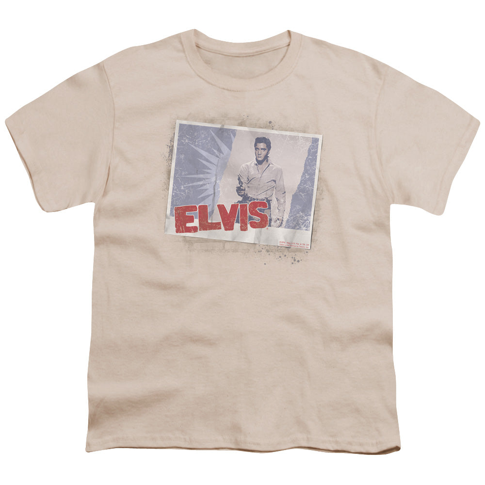 ELVIS PRESLEY/TOUGH GUY POSTER - S/S YOUTH 18/1 - SAND