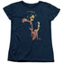 ELVIS PRESLEY/EARLY ELVIS - S/S WOMENS TEE - NAVY