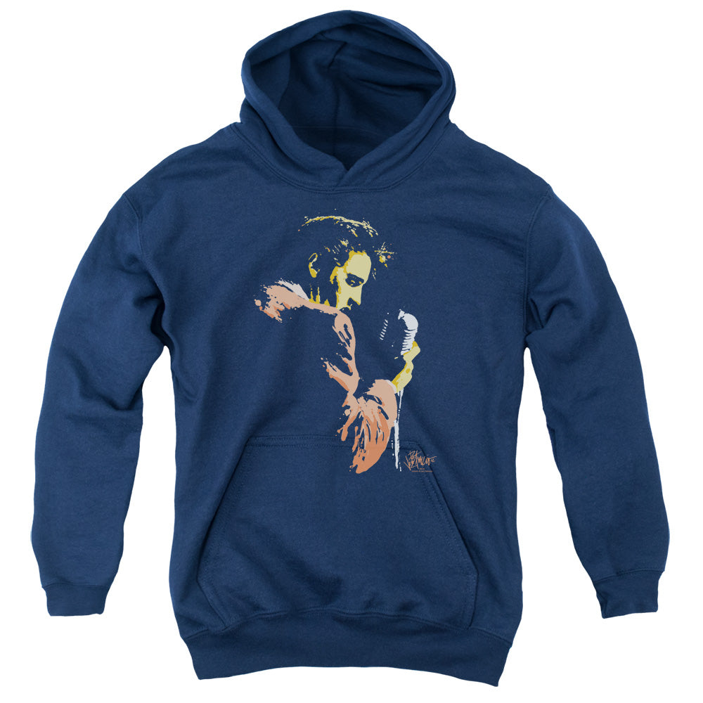ELVIS PRESLEY/EARLY ELVIS - YOUTH PULLOVER HOODIE - NAVY