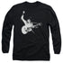 ELVIS PRESLEY/BLACK AND WHITE GUITARMAN - L/S ADULT 18/1 - BLACK