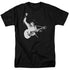 ELVIS PRESLEY/BLACK AND WHITE GUITARMAN - S/S ADULT 18/1 - BLACK