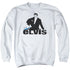ELVIS PRESLEY/BLUE SUEDE - ADULT CREWNECK SWEATSHIRT - WHITE