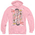 ELVIS PRESLEY/KING OF HEARTS - ADULT PULLOVER HOODIE - PINK