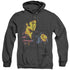 ELVIS PRESLEY/NEON ELVIS - ADULT HEATHER HOODIE - BLACK