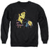 ELVIS PRESLEY/NEON ELVIS - ADULT CREWNECK SWEATSHIRT - BLACK