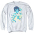 ELVIS PRESLEY/PEACOCK - ADULT CREWNECK SWEATSHIRT - WHITE