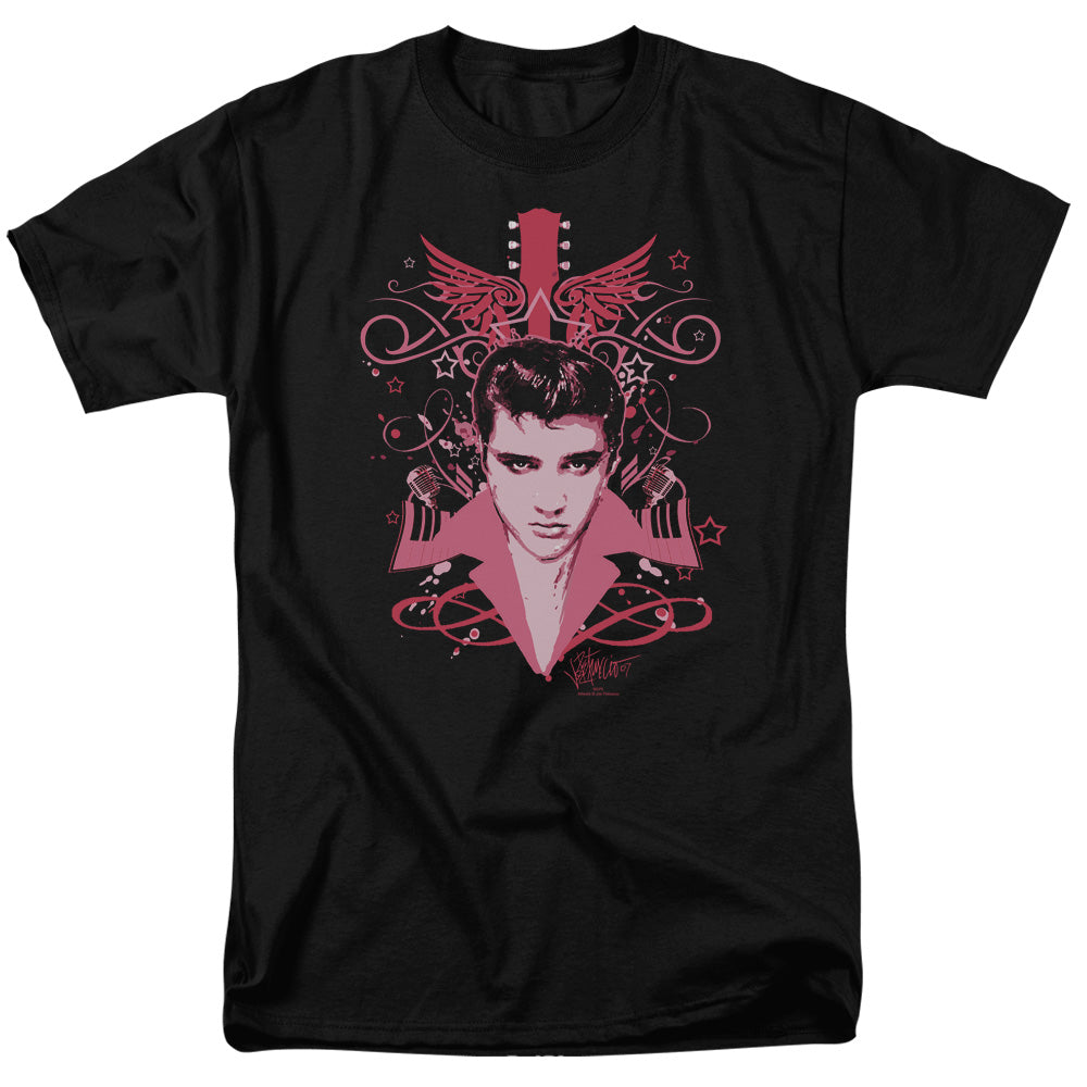 ELVIS PRESLEY/LETS FACE IT - S/S ADULT 18/1 - BLACK