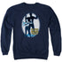 ELVIS PRESLEY/HANDS UP - ADULT CREWNECK SWEATSHIRT - NAVY