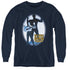 ELVIS PRESLEY/HANDS UP - YOUTH LONG SLEEVE TEE - NAVY