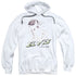 ELVIS PRESLEY/ELVIS IS A VERB - ADULT PULLOVER HOODIE - WHITE