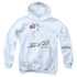 ELVIS PRESLEY/ELVIS IS A VERB - YOUTH PULLOVER HOODIE - WHITE