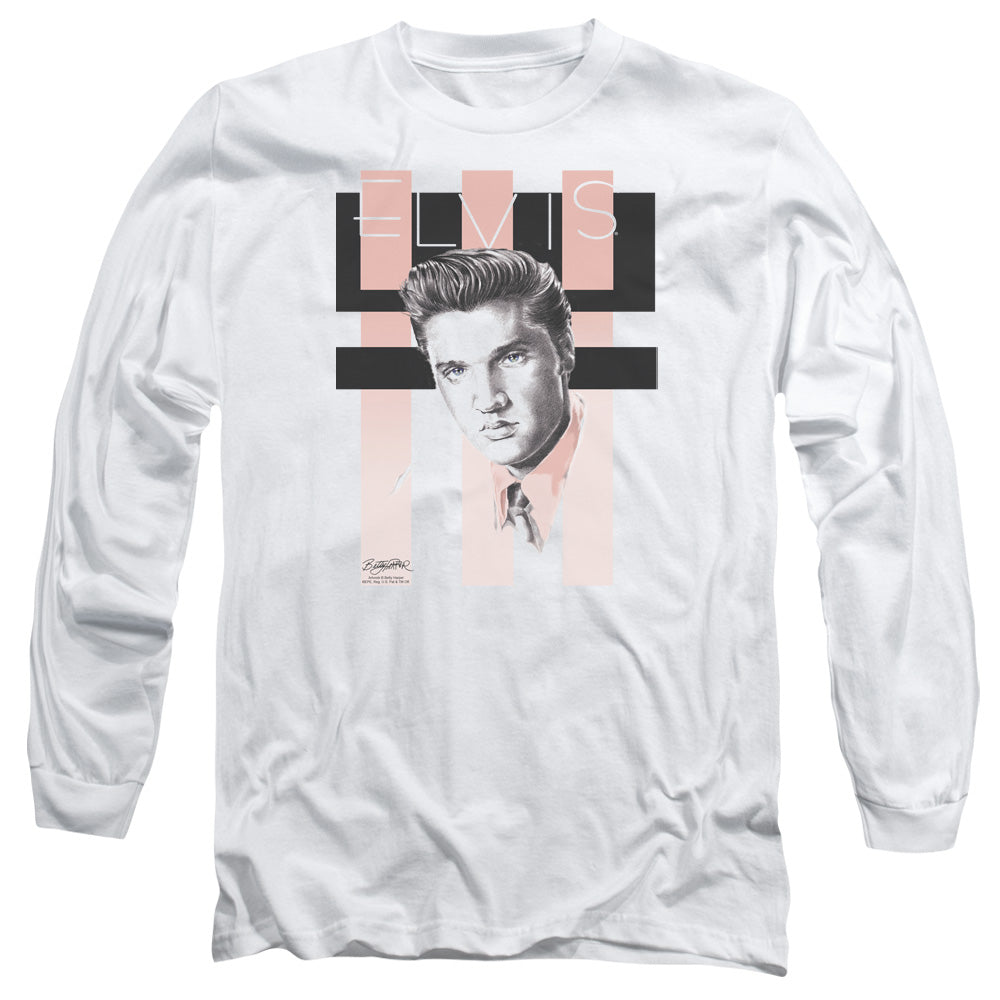 ELVIS PRESLEY/RETRO - L/S ADULT 18/1 - WHITE