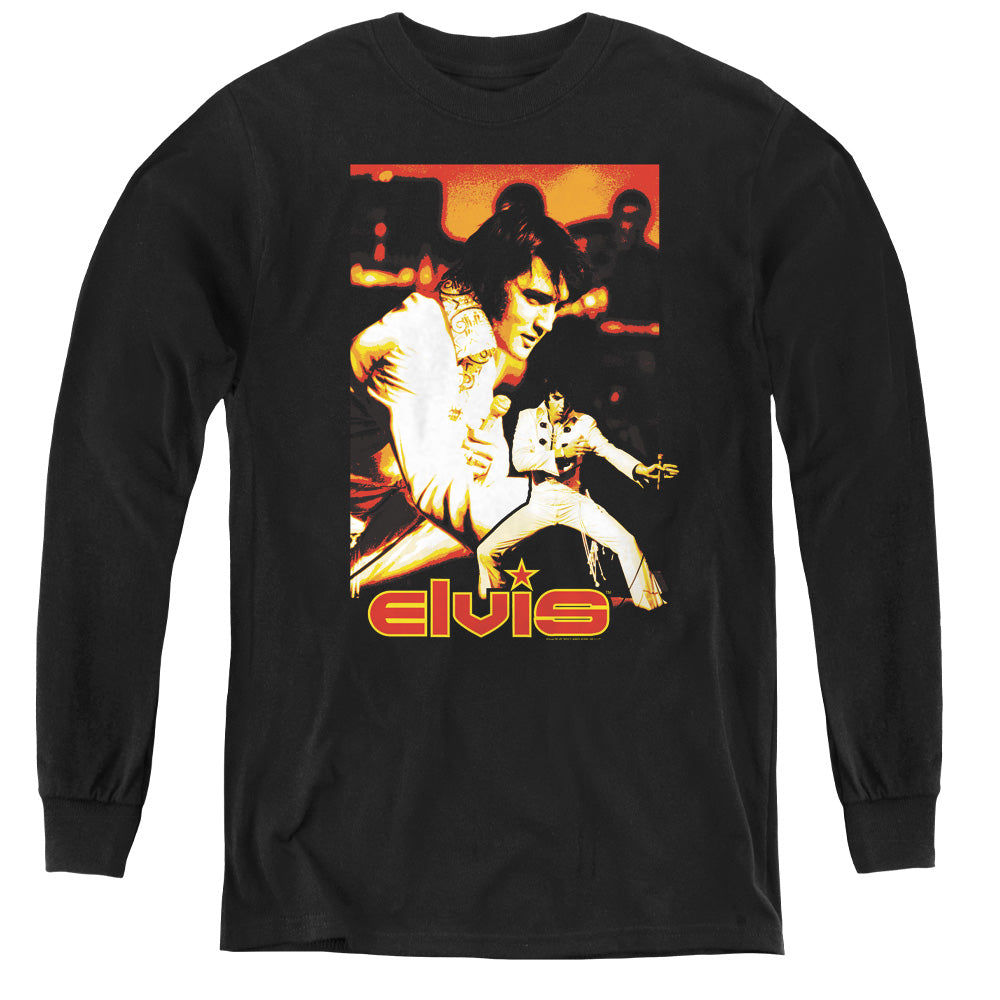 ELVIS PRESLEY/SHOWMAN - YOUTH LONG SLEEVE TEE - BLACK