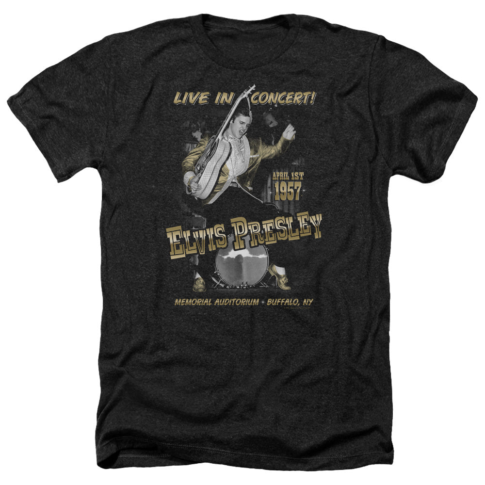 ELVIS PRESLEY/LIVE IN BUFFALO - ADULT HEATHER - BLACK